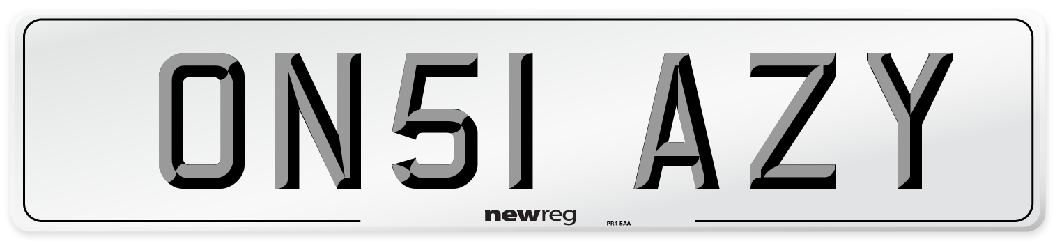 ON51 AZY Number Plate from New Reg